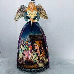 2005 Jim Shore Angel Nativity Scene A Star Shall Guide Us Hand-Painted Details 1